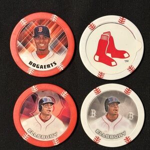 MLB Boston Redsox trading chips collectible baseball memorabilia (4)